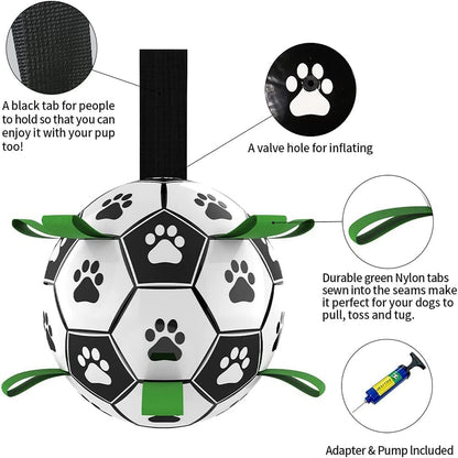 ⚽ "The ultimate fetch toy – keep your dog active, happy, and entertained with our durable paw-print soccer ball!" 🐾