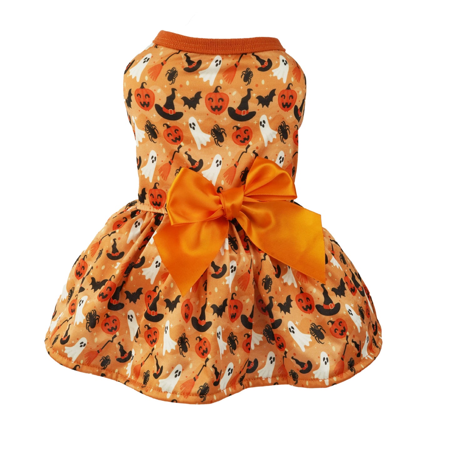 Pet Clothing Halloween Party Dress in Orange and several sizes.