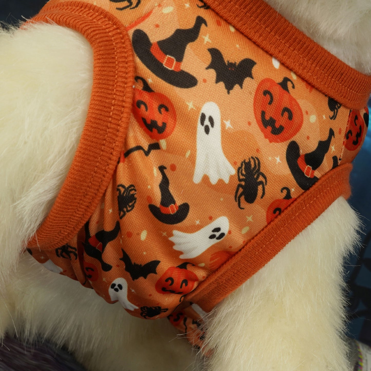 Pet Clothing Halloween Party Dress in Orange and several sizes.